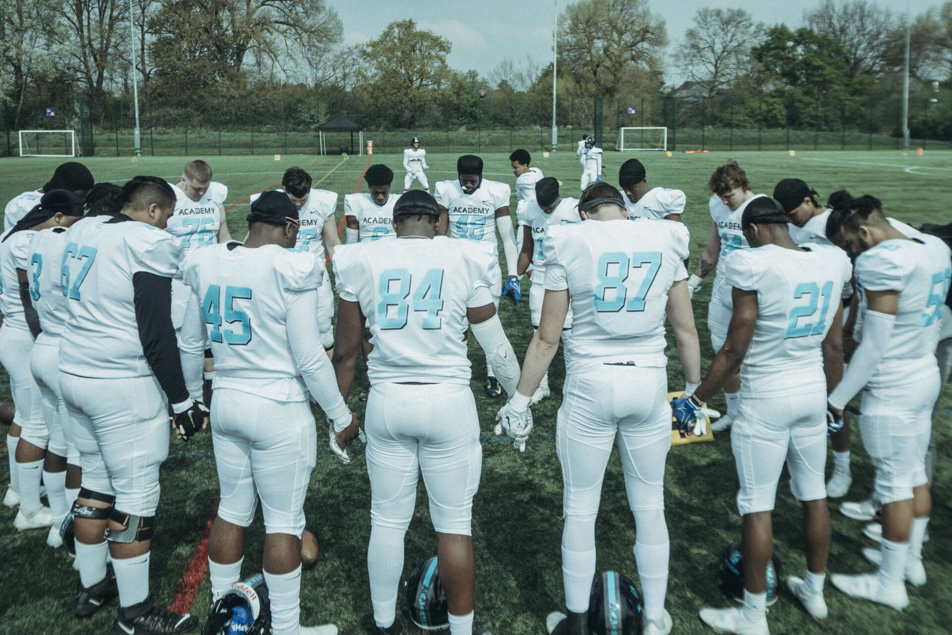NFL Academy teammates together
